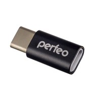  PERFEO micro USB with Type-C,  (PF-VI-005 Black) PF_4268