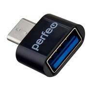  PERFEO OTG USB in - Type-C out,  (PF-VI-008 Black) PF_C3003